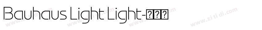 Bauhaus Light Light字体转换
